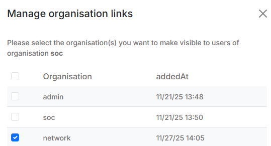 Link organisations